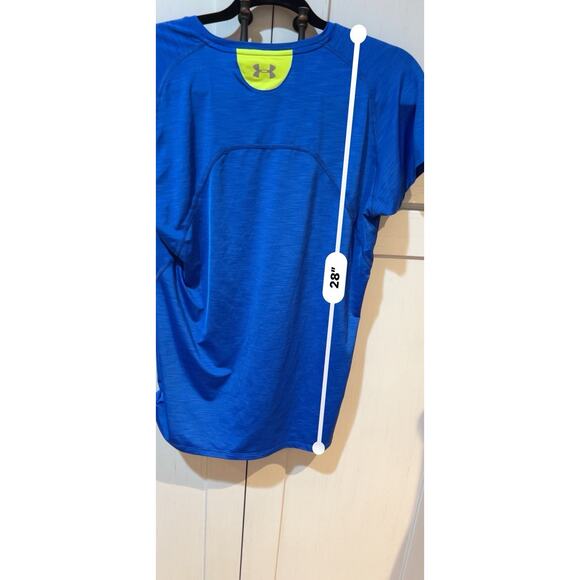 UnderArmor Headgear Blue SemiFitted Polyester Spandex Short Sleeve Size Medium - Picture 9 of 10